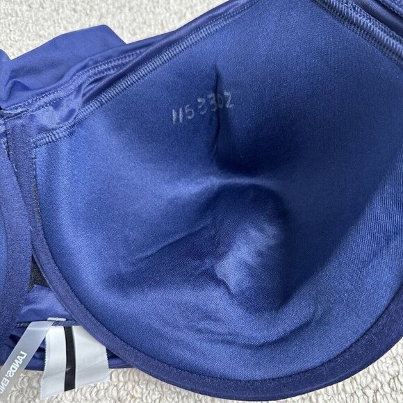 Lands End Tankini Top Deep Sea Navy Blue Size 22W Underwire - Picture 6 of 8